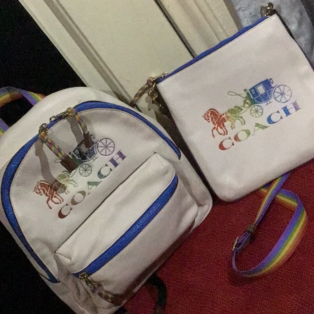 Limited Edition Coach’s Charlie Rainbow Crossbody and Backpack !